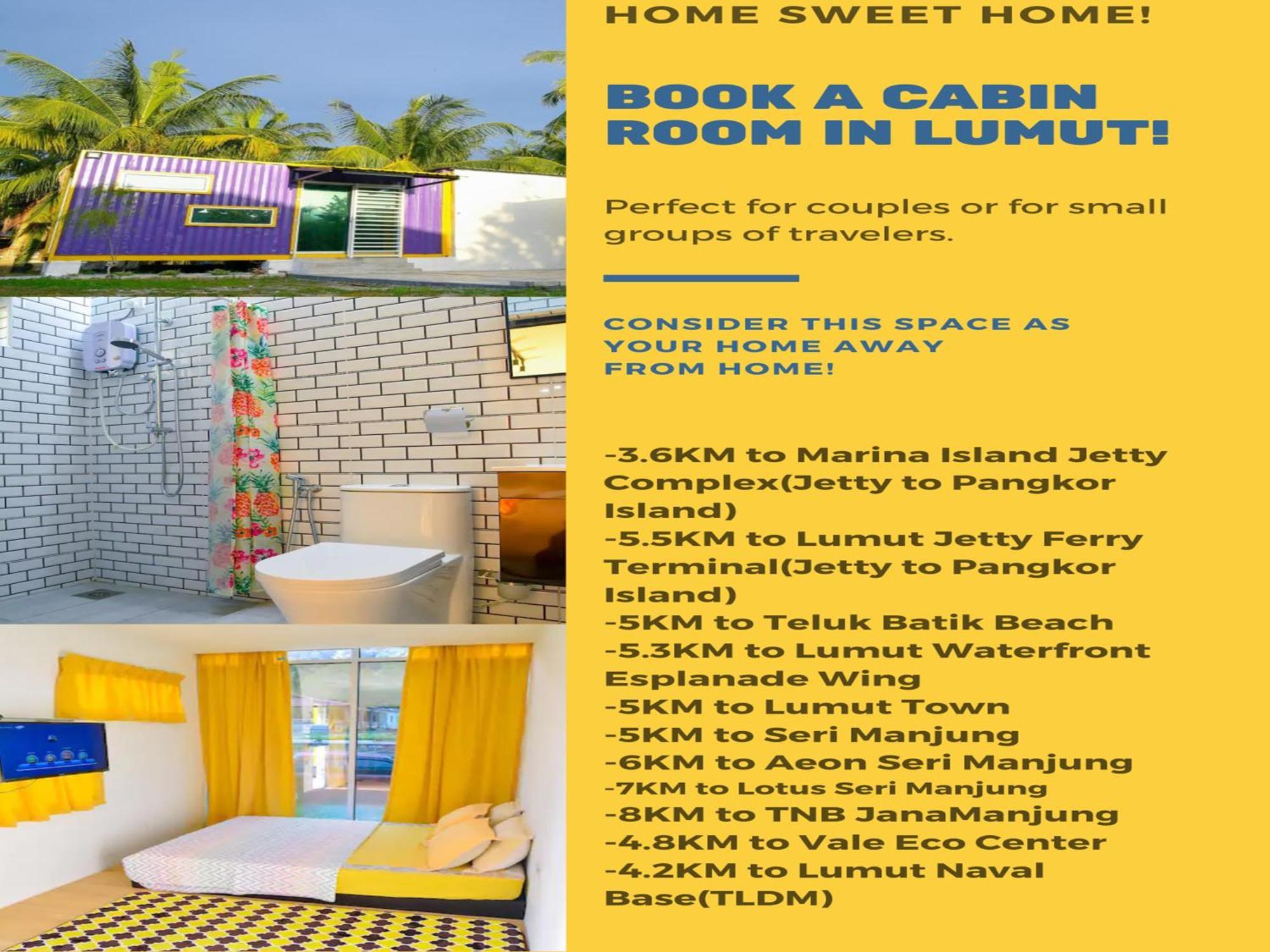 Purple Cube At Lumut Cube Homestay Kontena Ngoại thất bức ảnh